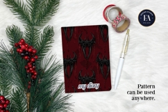 Vampire Fangs Pattern, Dark Gothic Teeth Digital Paper Product Image 4