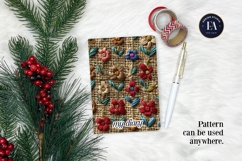 Scandinavian Embroidery Pattern | Jute Floral Texture Product Image 4