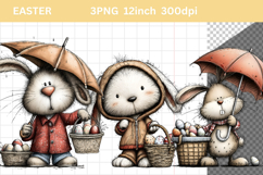 Bunny Clipart, Easter Clipart, Whimsical Clipart, Product Image 1