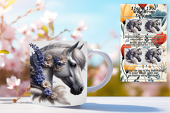 Graceful 11oz Png Mug Wrap Design , Horse Product Image 1
