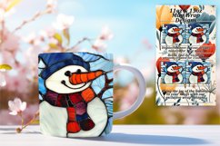 Stained Glass Snowman Wrap Holiday 3D Product Image 1
