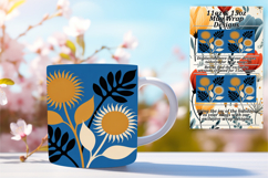 Warm 15oz Mug Wrap Png Artwork , Flowers Product Image 1