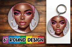 Luminous Round Designs Sublimation PNG, Love Girl Product Image 1