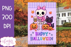 Happy Halloween Garden Flag Sublimation PNG Product Image 1