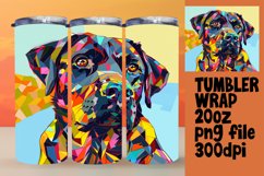 Creative Abstract Dog Tumbler Wrap 20oz Design Product Image 1
