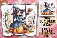 BREATHTAKING VIEWS 20oz TUMBLER WRAP, Pumpkin Watercolor Product Image 1