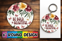 Joyful Ornaments Round Style, Flower Quote Product Image 1