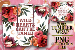 Serene Days 20oz tumbler wrap, Flower Quote Product Image 1