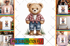 Sweet TSHIRT Art PNG, Teddy Bear Product Image 1