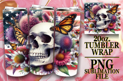 Cozy Sunsets 20oz tumbler wrap, Skull USA Product Image 1