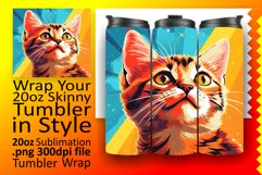 Playful Feline Tumbler Designs: Sublimation Joy Product Image 1