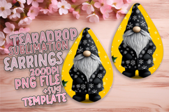 Unique Teardrop Earrings Template for Printing , Gnome Product Image 1