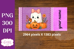 Cute Halloween sippy cup PNG, Cute ghost kids tumbler wrap Product Image 3