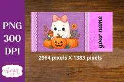 Cute Halloween sippy cup PNG, Cute ghost kids tumbler wrap Product Image 3