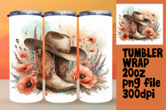 TRENDY 20oz Tumbler PNG Template , Western Product Image 1