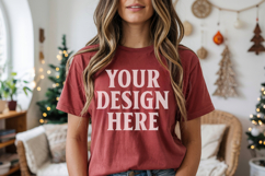Bella Canvas 3001 Christmas Shirt Mockup, Trandy mockups Product Image 1