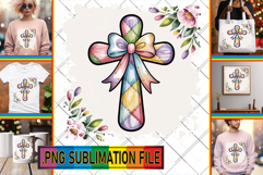 Cozy TSHIRT Designs Ideas PNG, Cross and Bow Product Image 1