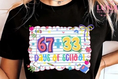 100 Days Of School Coquette PNG, 67 33 Days Of School Png Product Image 1