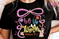 He is risen Png, Christian Easter Png, Easter brushstroke Product Image 6