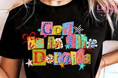 God Is In The Details PNG, Doodle Religious Shirt Design Product Image 7
