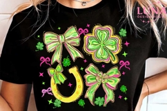 Brushstroke Shamrock coquette png, lucky shamrock png Product Image 4