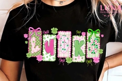 Preppy Lucky Png Blessed Vibes Png, Not Lucky Simply Blessed Product Image 5