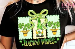 Lucky Shamrock Png, Blessed Vibes Png, Gnome Patrick png Product Image 5