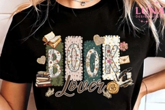 Boho Wildflower Book Lover Png, Bookish Png Cottagecore Book Product Image 5