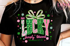 Not Lucky Simply Blessed png Retro Coquette St Patrick's Day Product Image 5