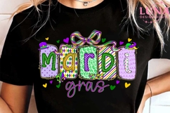 Brushstroke Mardi Gras PNG, Fleur De Lis Coquette PNG Product Image 6