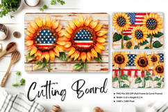 Patriotic Cutting Board USA Flag 4 of July Chopping Board142 Product Image 1