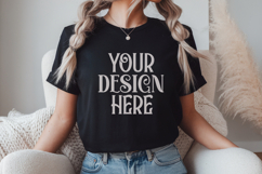 Black Gildan 18000 Sweatshirt Mockup,G18000 Crewneck Sweatsh Product Image 1