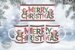 Christmas Mug Wrap Design,Christmas Highland Cow Sublimation Product Image 3