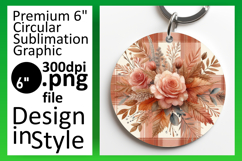 Dynamic Round Design for Coasters , Autumn Flower Product Image 1