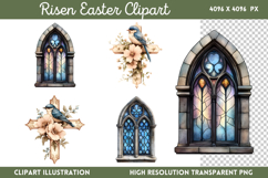 Risen Easter Clipart PNG Product Image 1