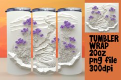 Sublimation Wrap 20oz - 3D Flower in Hole Pattern Product Image 1