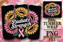 Blissful Dreams 20oz tumbler wrap, Breast Cancer Product Image 1
