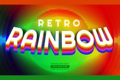 Retro rainbow layer editable text effect style vibrant color Product Image 1