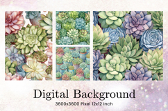 Cactus Succulent Background Wallpaper Wallart_142 Product Image 1