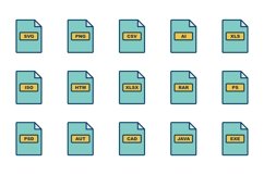 Set Of File Format Icons Product Image 1