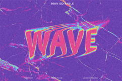 Wavy Text Effect PSD Retro Template Product Image 1