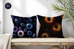 Seamless Spooky Eyeballs Pattern Horror Digital Paper Product Image 2