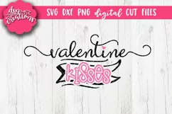 Valentine Kisses 2- SVG DXF PNG Cut file Product Image 1