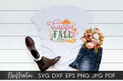 Happy Fall Y'All SVG PNG Fall SVG Autumn Pumpkin Spice SVG Product Image 3