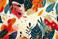 Abstract Geometric Botanical Pattern Background Wallpaper Product Image 1