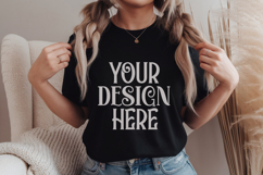 Black Gildan 18000 Sweatshirt Mockup,G18000 Crewneck Sweatsh Product Image 1