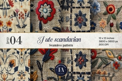 Scandinavian Embroidery Pattern | Jute Floral Texture Product Image 1