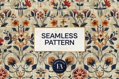 Scandinavian Embroidery Pattern | Jute Floral Texture Product Image 3