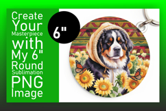 Bright Round Design for Keychains , Cute Dog Product Image 1