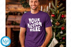 Purple tshirt Mockup, Christmas tshirt Mockup, Purple mockup Product Image 1